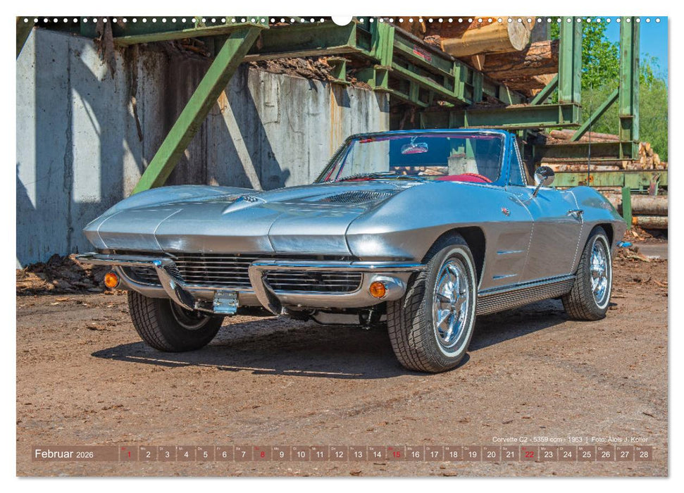 Corvette Oldtimer 2026 (CALVENDO Premium Wandkalender 2026)