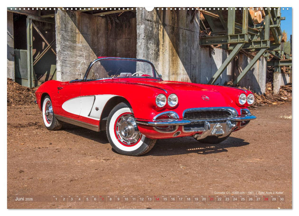 Corvette Oldtimer 2026 (CALVENDO Premium Wandkalender 2026)