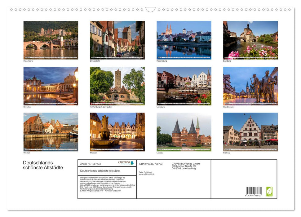 Deutschlands schönste Altstädte (CALVENDO Wandkalender 2026)