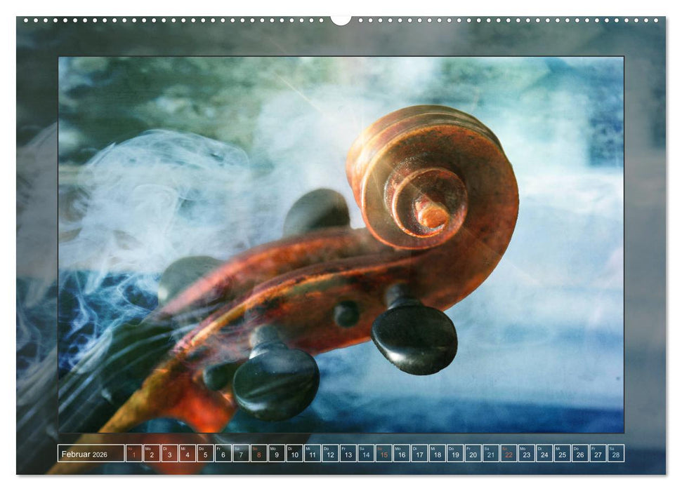 Instrumententräume - Die Geige (CALVENDO Premium Wandkalender 2026)