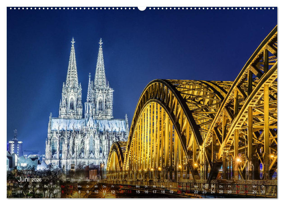 Deutschland Impressionen bei Nacht (CALVENDO Premium Wandkalender 2026)