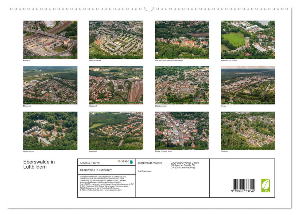 Eberswalde in Luftbildern (CALVENDO Premium Wandkalender 2026)