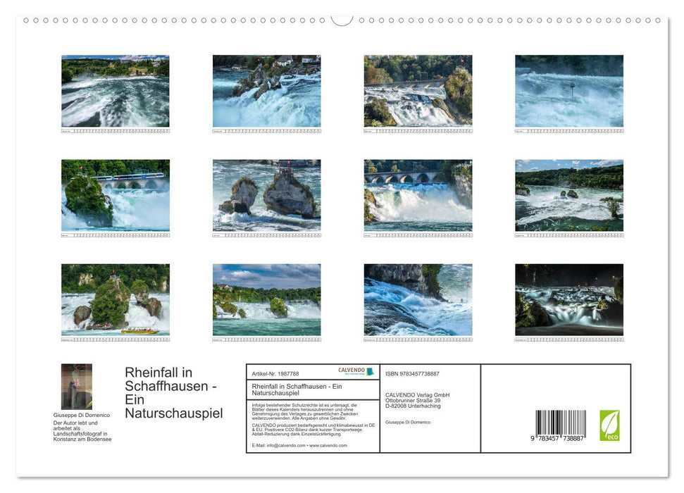 Rheinfall in Schaffhausen - Ein Naturschauspiel (CALVENDO Premium Wandkalender 2026)