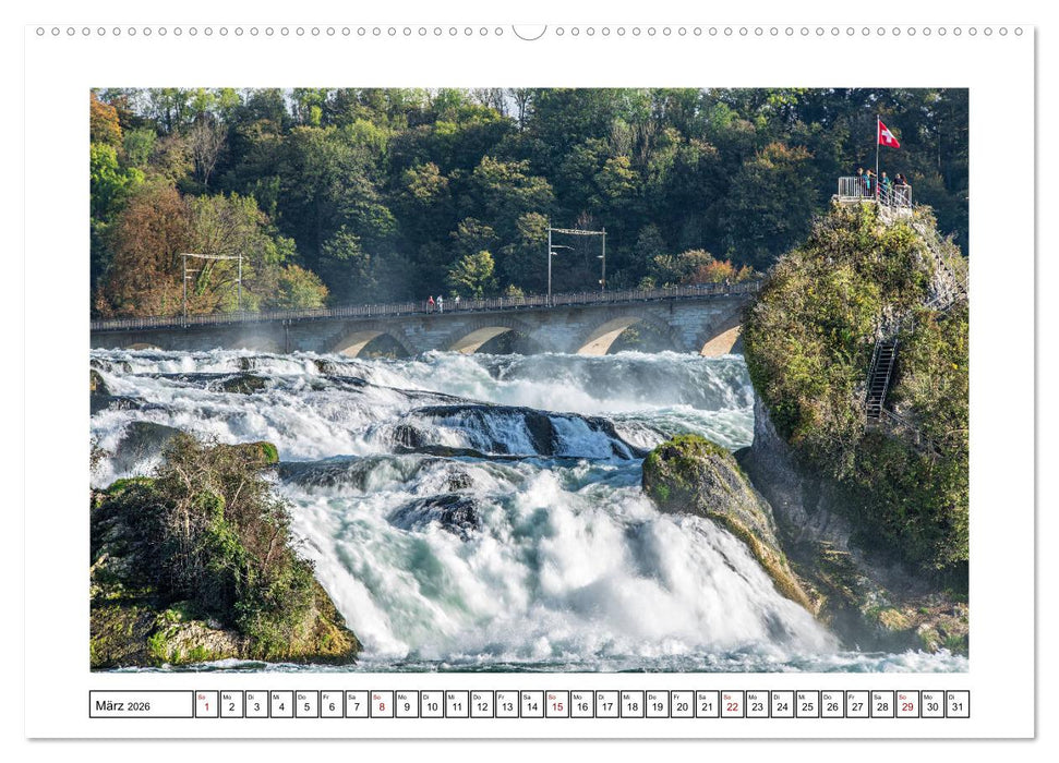 Rheinfall in Schaffhausen - Ein Naturschauspiel (CALVENDO Premium Wandkalender 2026)