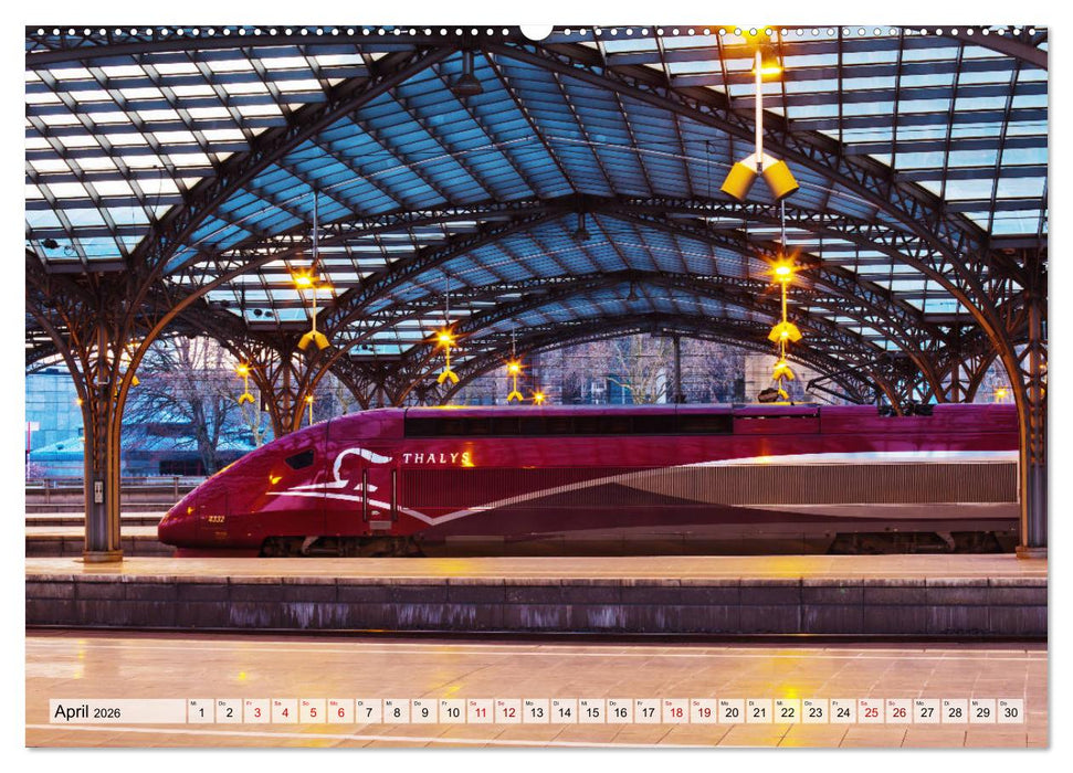 Bahnhöfe in Europa (CALVENDO Premium Wandkalender 2026)