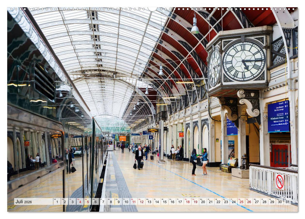 Bahnhöfe in Europa (CALVENDO Premium Wandkalender 2026)