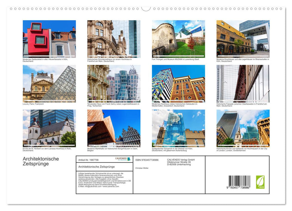 Architektonische Zeitsprünge (CALVENDO Premium Wandkalender 2026)
