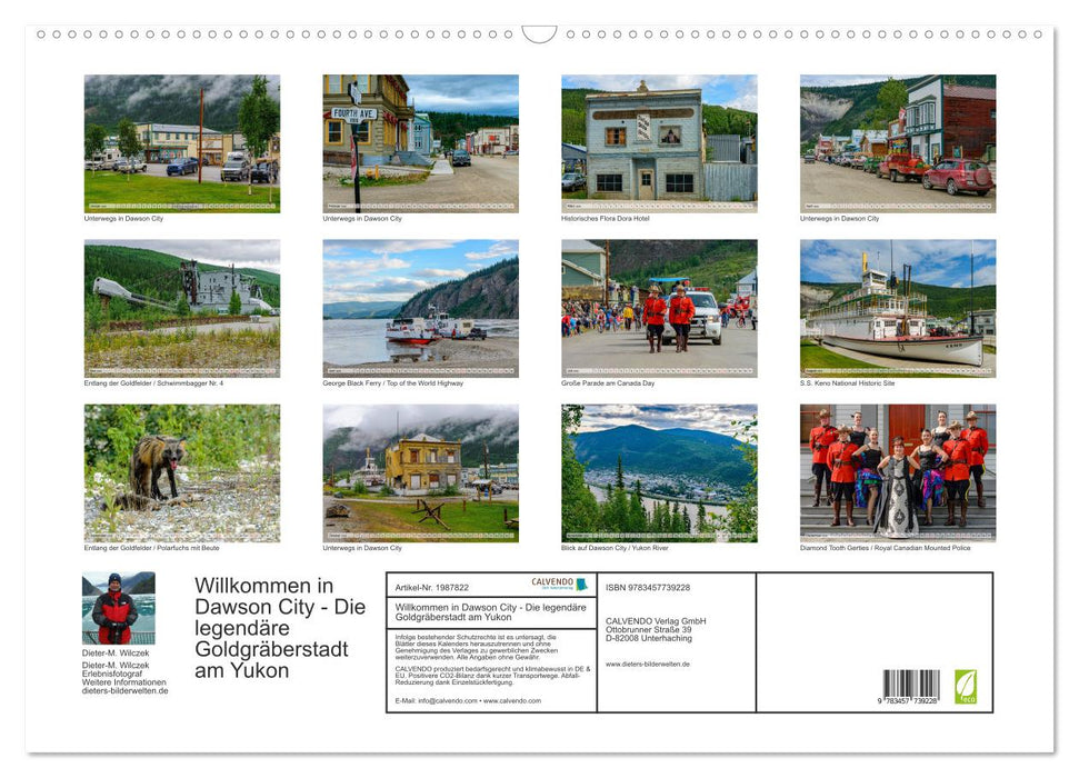 Willkommen in Dawson City - Die legendäre Goldgräberstadt am Yukon (CALVENDO Wandkalender 2026)