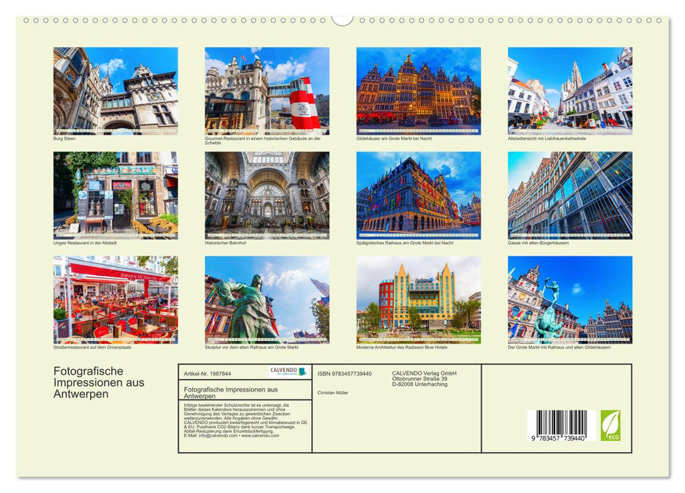 Fotografische Impressionen aus Antwerpen (CALVENDO Premium Wandkalender 2026)