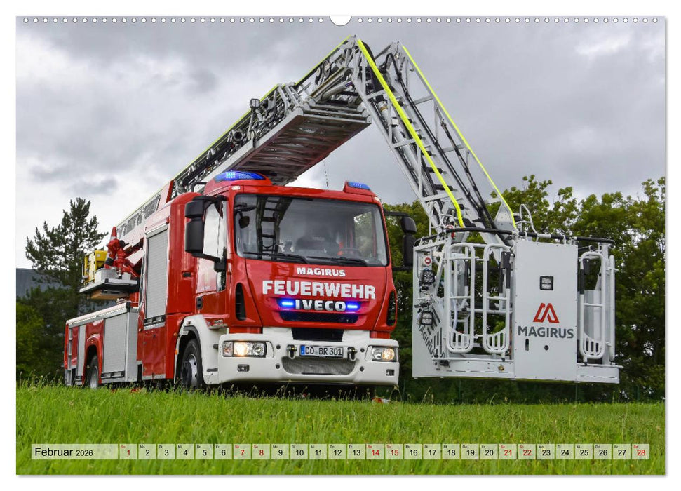 Feuerwehrfahrzeuge (CALVENDO Premium Wandkalender 2026)