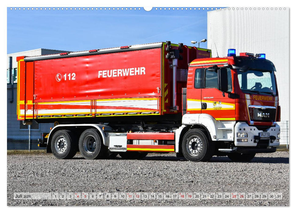 Feuerwehrfahrzeuge (CALVENDO Premium Wandkalender 2026)