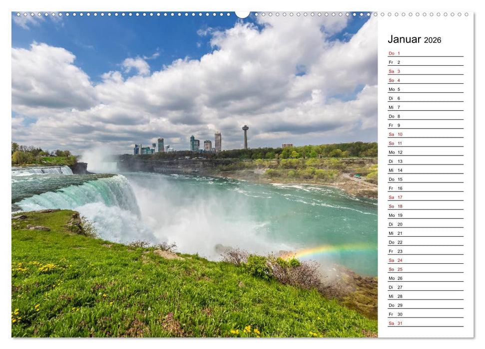NIAGARAFÄLLE Idyllische Impressionen bei Tag und Nacht (CALVENDO Premium Wandkalender 2026)