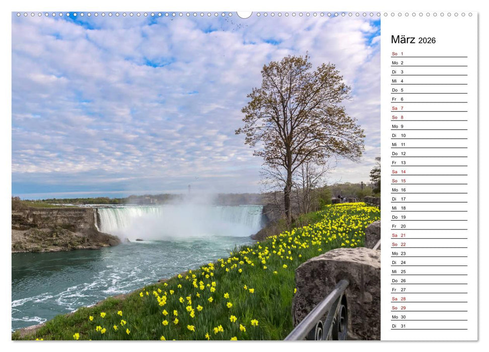 NIAGARAFÄLLE Idyllische Impressionen bei Tag und Nacht (CALVENDO Premium Wandkalender 2026)