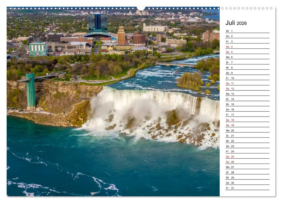 NIAGARAFÄLLE Idyllische Impressionen bei Tag und Nacht (CALVENDO Premium Wandkalender 2026)