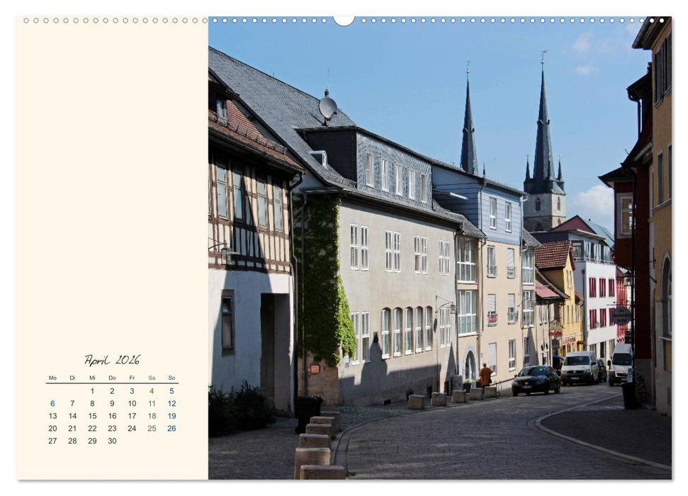 Saalfeld an der Saale – mein Streifzug durch die historische Altstadt (CALVENDO Premium Wandkalender 2026)