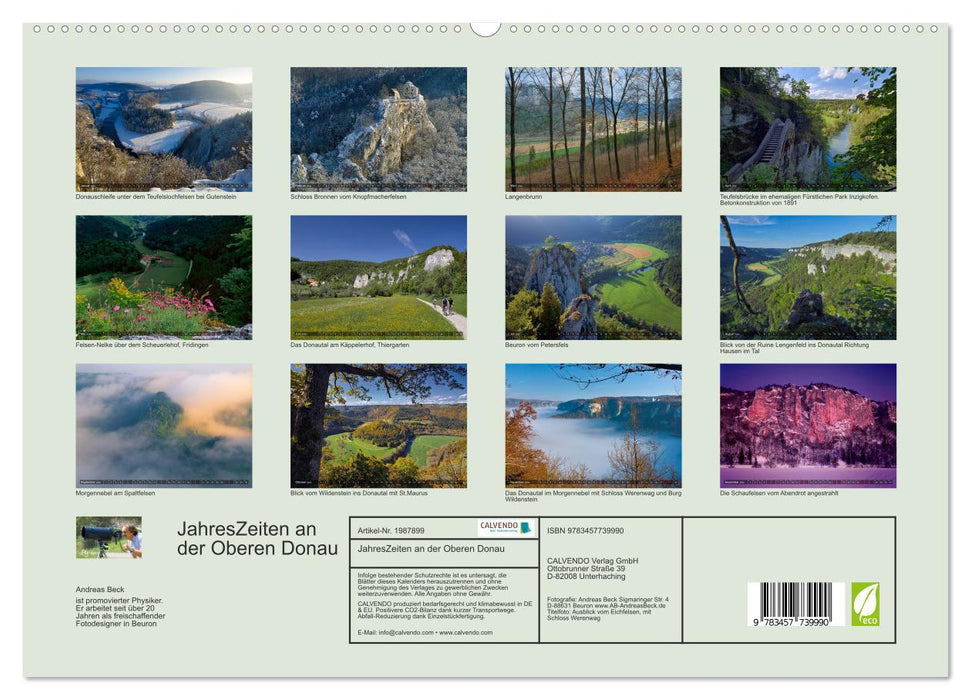 JahresZeiten an der Oberen Donau (CALVENDO Premium Wandkalender 2026)