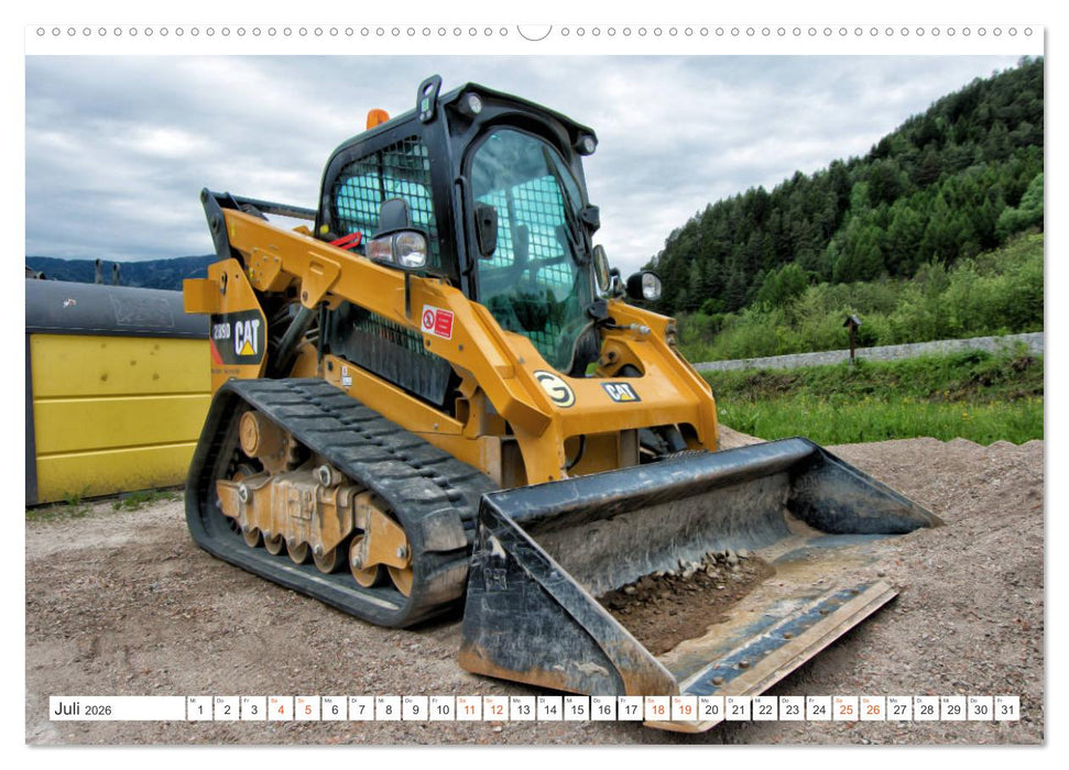 Baumaschinen - Maschinen auf der Baustelle (CALVENDO Premium Wandkalender 2026)