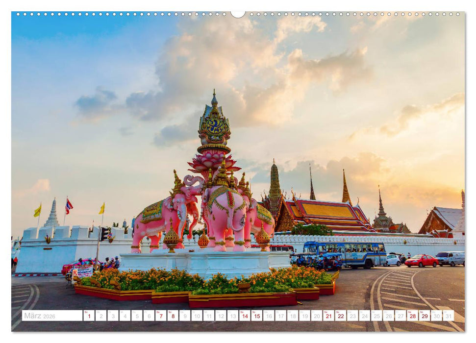 Bangkok - Thailands Hauptstadt in bunten Bildern (CALVENDO Premium Wandkalender 2026)