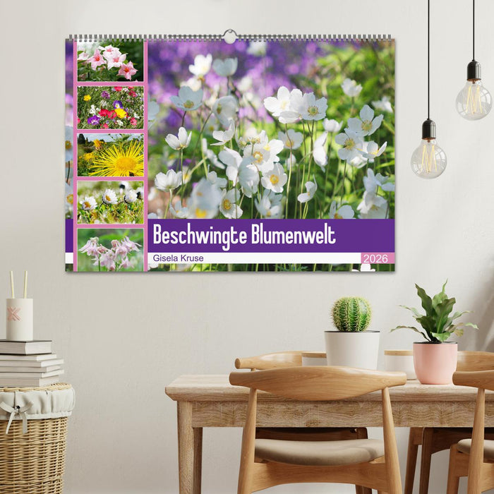 Beschwingte Blumenwelt (CALVENDO Wandkalender 2026)