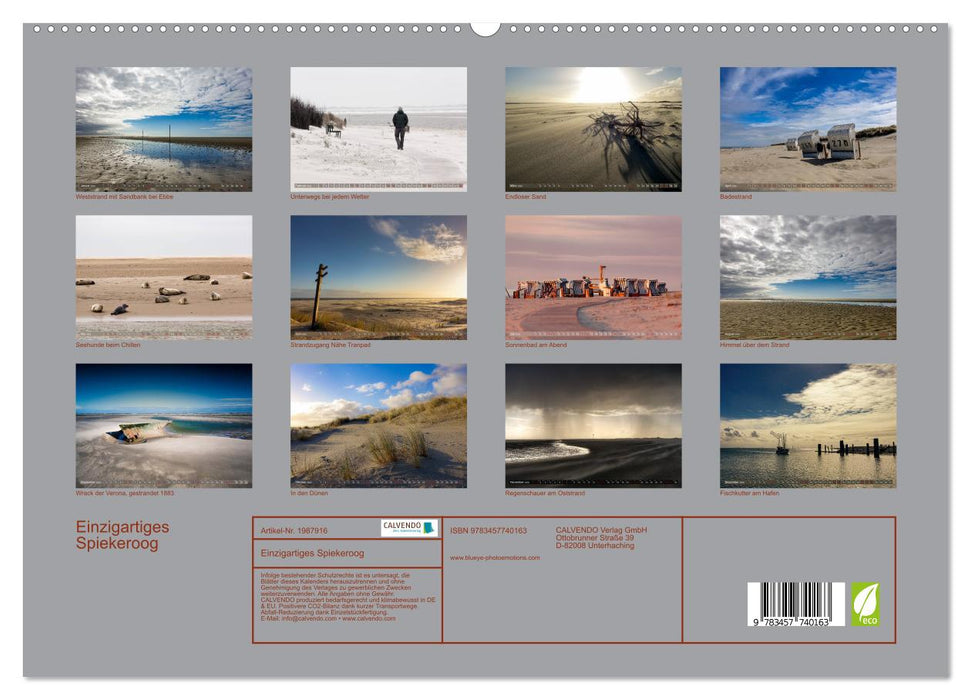 Einzigartiges Spiekeroog (CALVENDO Premium Wandkalender 2026)