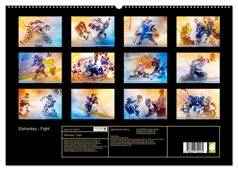 Eishockey - Fight (CALVENDO Premium Wandkalender 2026)