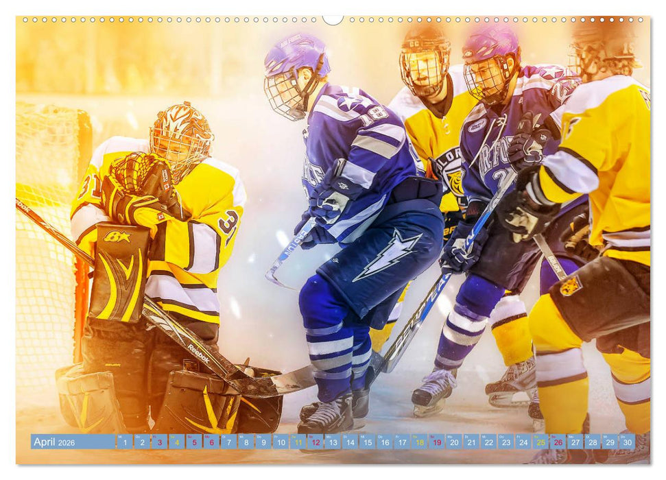 Eishockey - Fight (CALVENDO Premium Wandkalender 2026)