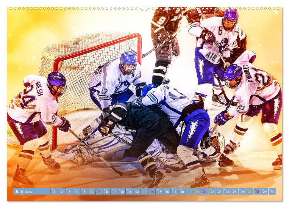 Eishockey - Fight (CALVENDO Premium Wandkalender 2026)