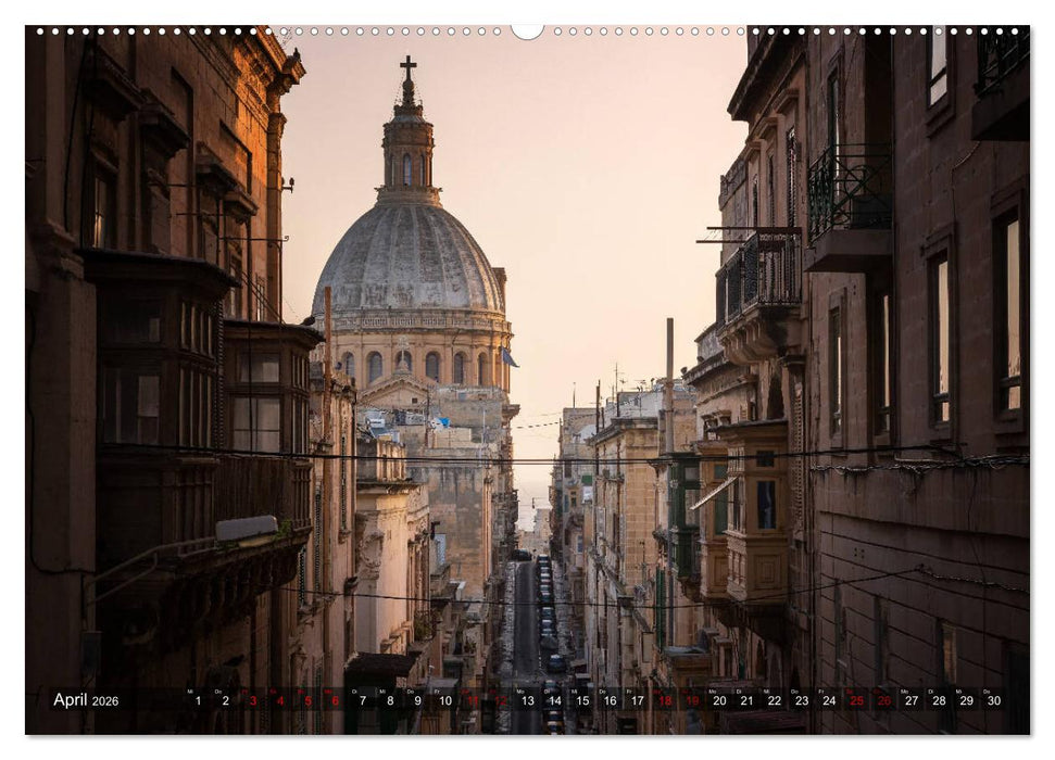 Valletta - Morbide Schönheit im Mittelmeer (CALVENDO Premium Wandkalender 2026)