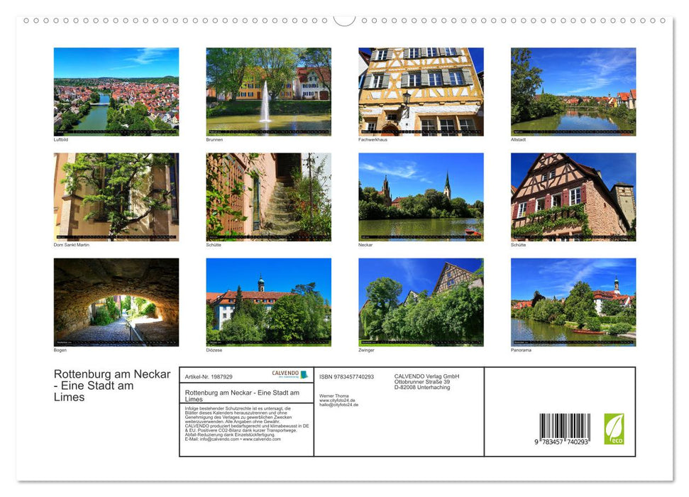 Rottenburg am Neckar - Eine Stadt am Limes (CALVENDO Premium Wandkalender 2026)