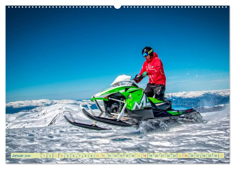 Schneemobil - so cool (CALVENDO Premium Wandkalender 2026)