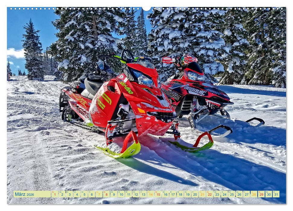 Schneemobil - so cool (CALVENDO Premium Wandkalender 2026)