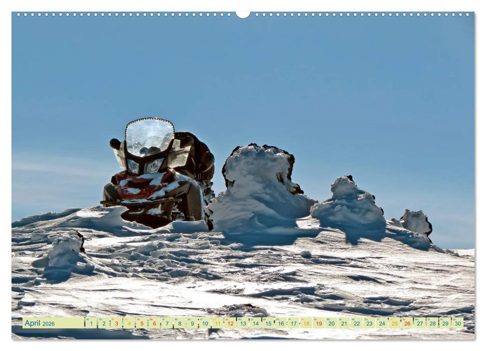 Schneemobil - so cool (CALVENDO Premium Wandkalender 2026)