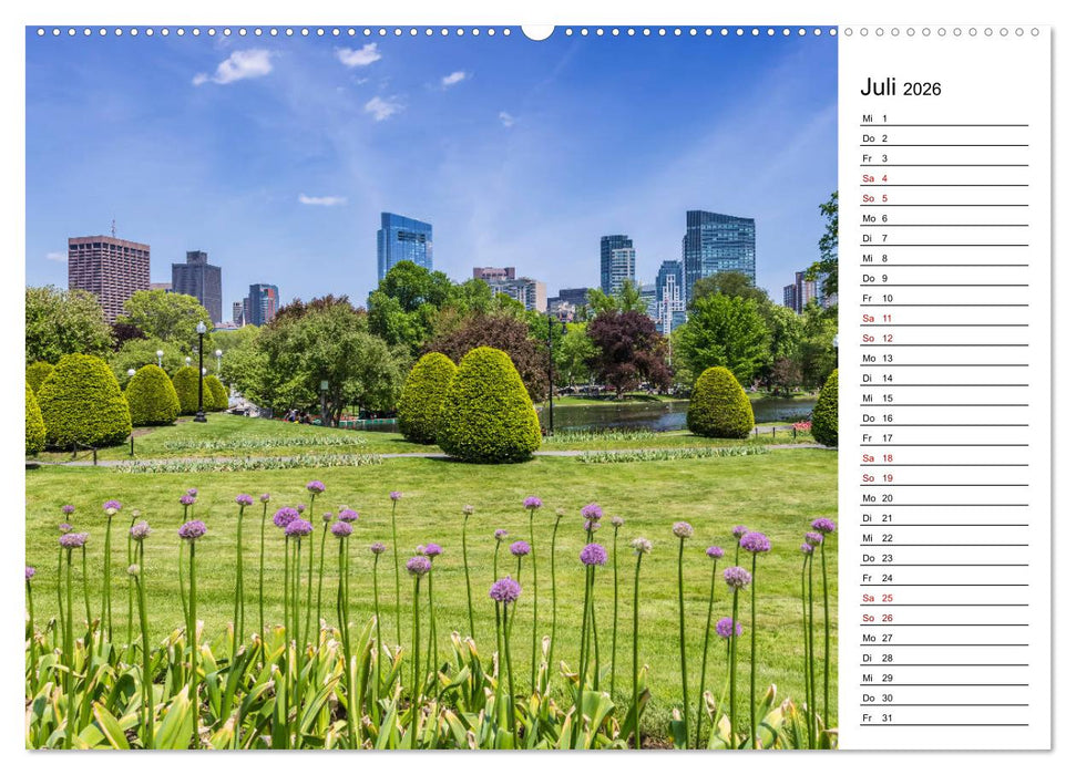 Stadtansichten aus Boston (CALVENDO Premium Wandkalender 2026)