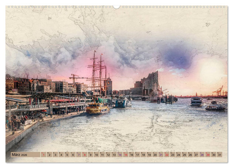 Hamburg für Genießer (CALVENDO Premium Wandkalender 2026)