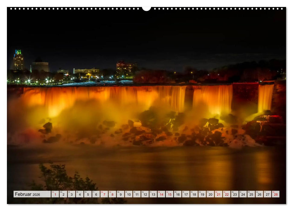 NIAGARAFÄLLE Idyllische Impressionen bei Tag und Nacht (CALVENDO Premium Wandkalender 2026)