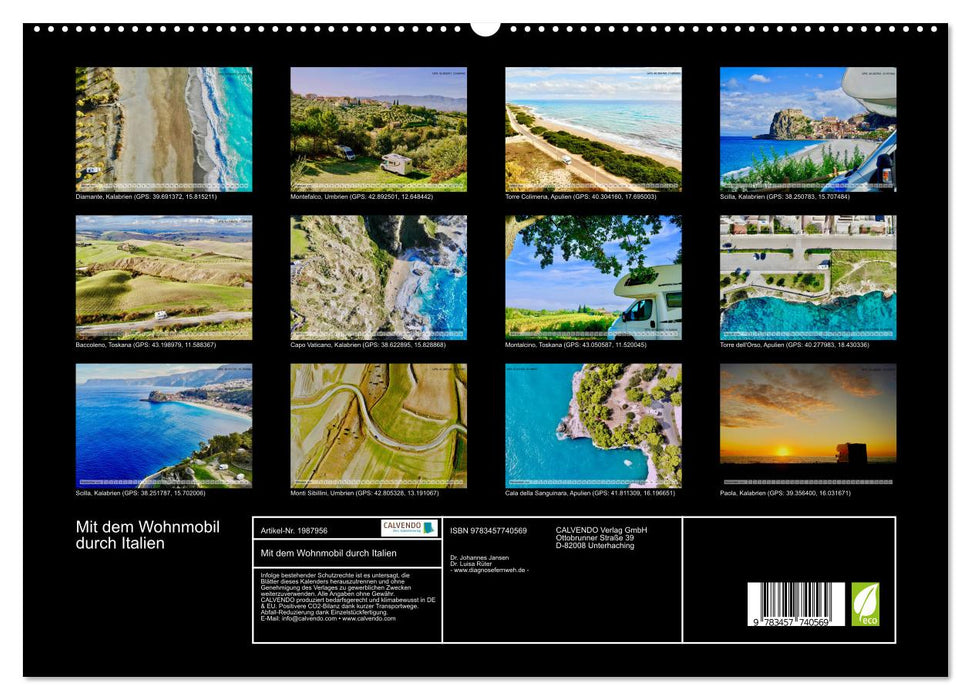 Mit dem Wohnmobil durch Italien (CALVENDO Wandkalender 2026)