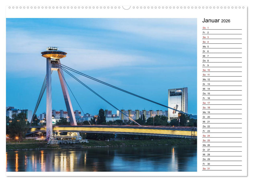 Ein Wochenende in Bratislava (CALVENDO Premium Wandkalender 2026)