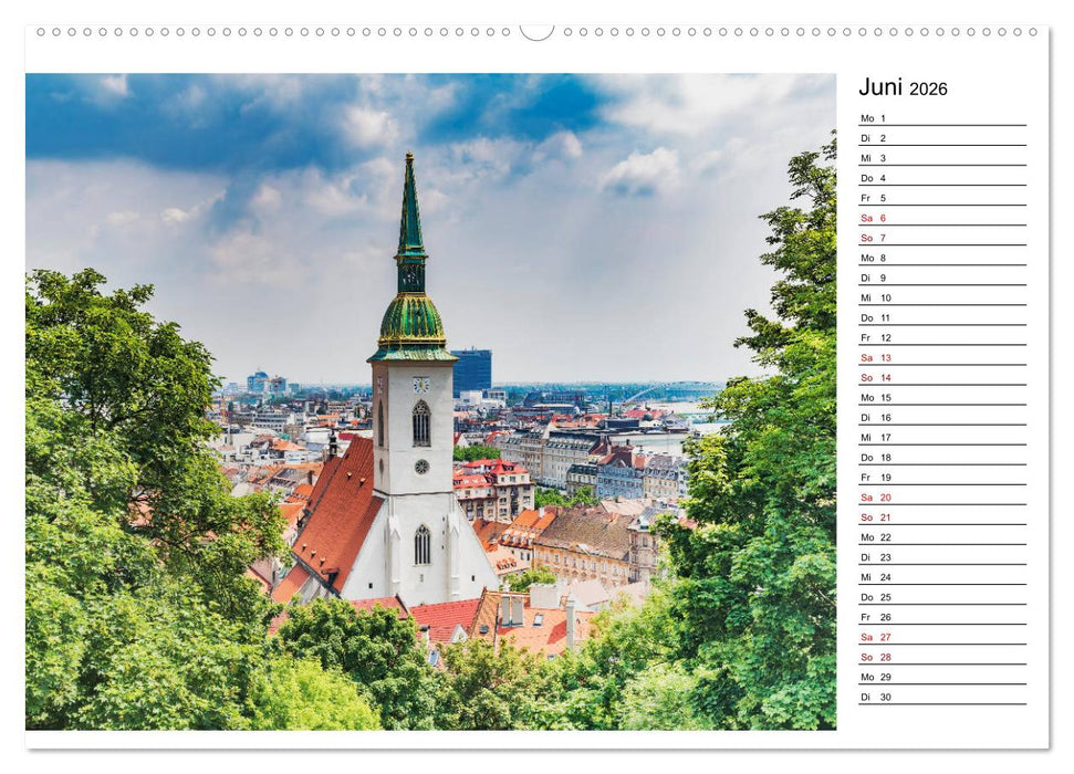Ein Wochenende in Bratislava (CALVENDO Premium Wandkalender 2026)