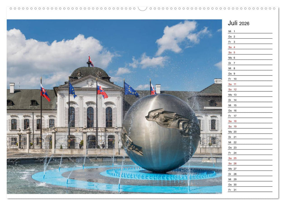 Ein Wochenende in Bratislava (CALVENDO Premium Wandkalender 2026)