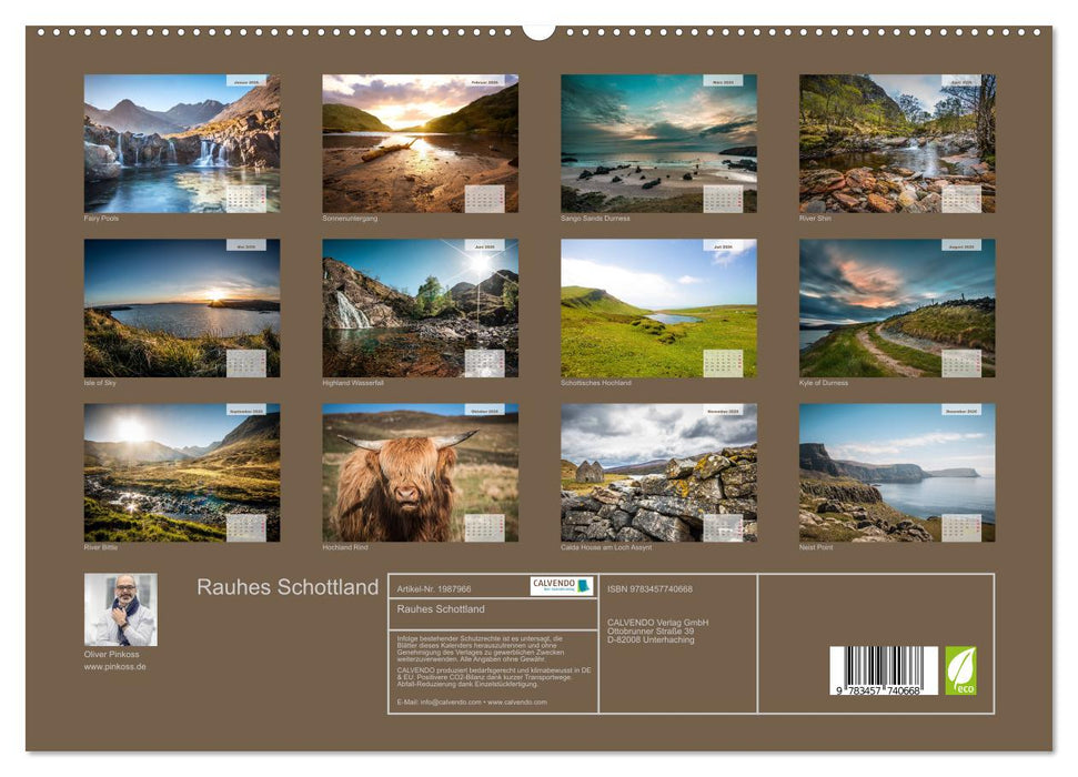 Rauhes Schottland (CALVENDO Premium Wandkalender 2026)