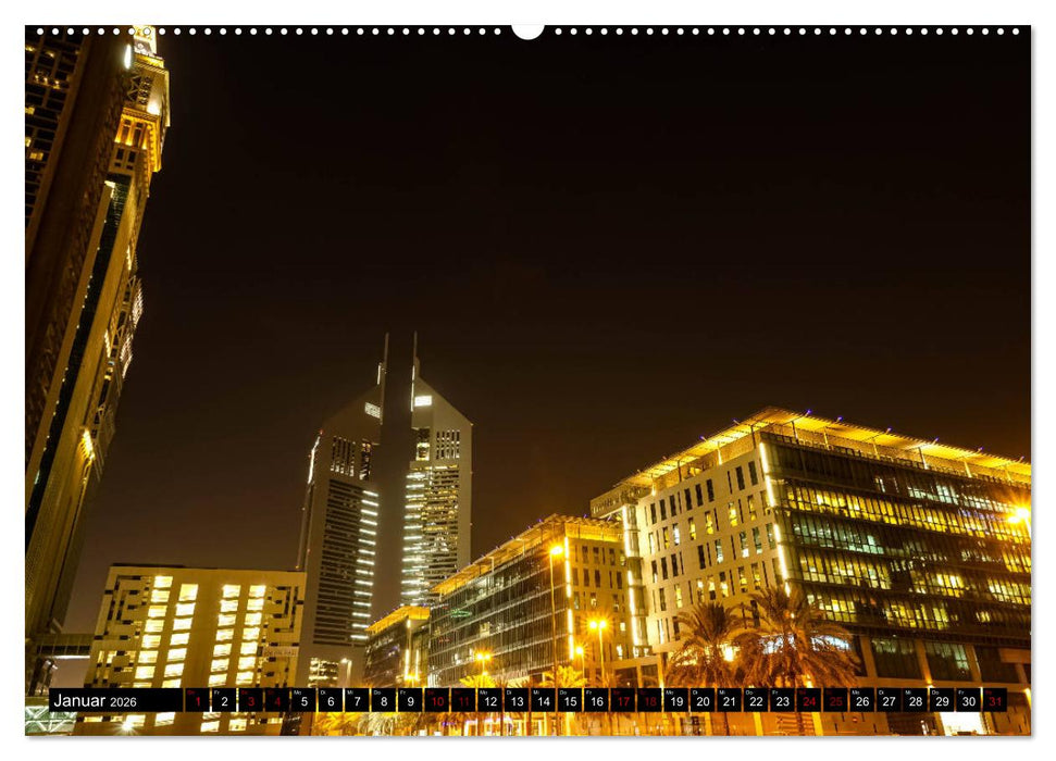 Dubai Highlights (CALVENDO Premium Wandkalender 2026)