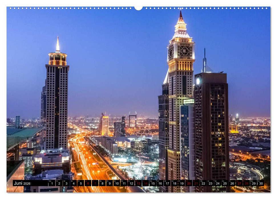 Dubai Highlights (CALVENDO Premium Wandkalender 2026)