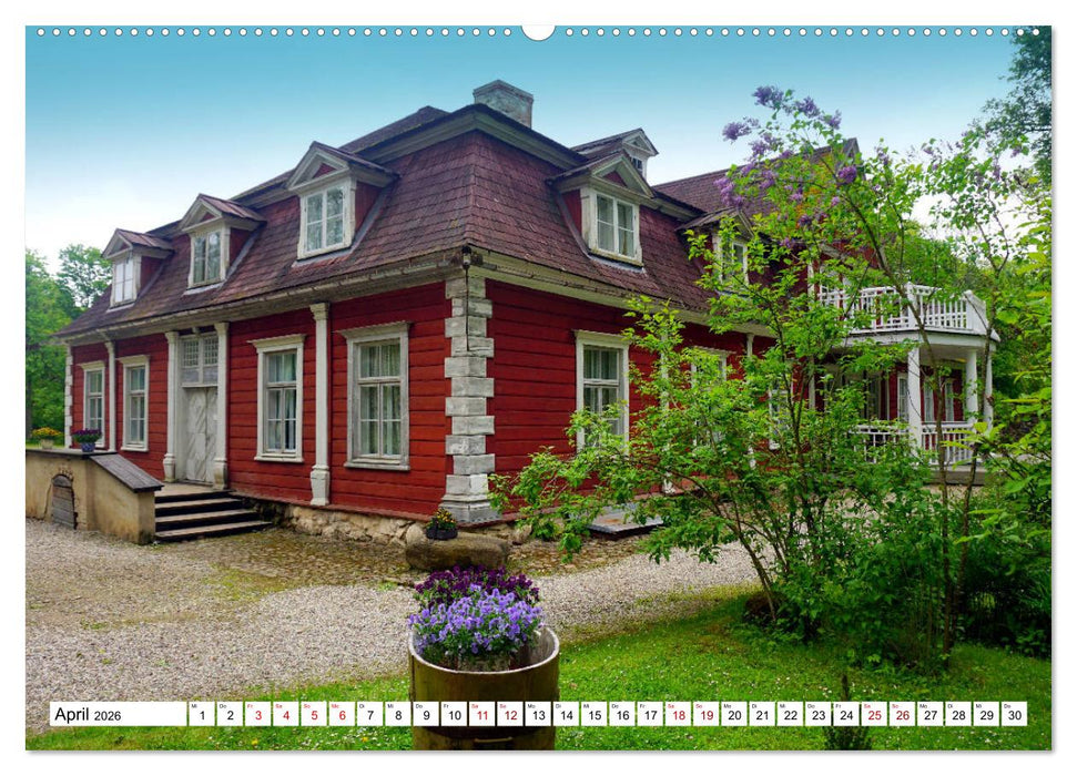 Perlen des Baltikums - Herrenhäuser in Estland und Lettland (CALVENDO Premium Wandkalender 2026)