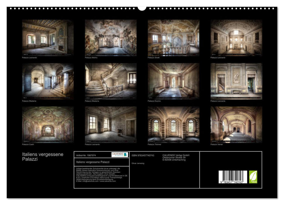 Italiens vergessene Palazzi (CALVENDO Premium Wandkalender 2026)