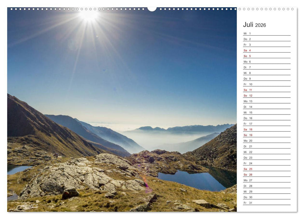 Bergseen im Ultental (CALVENDO Premium Wandkalender 2026)