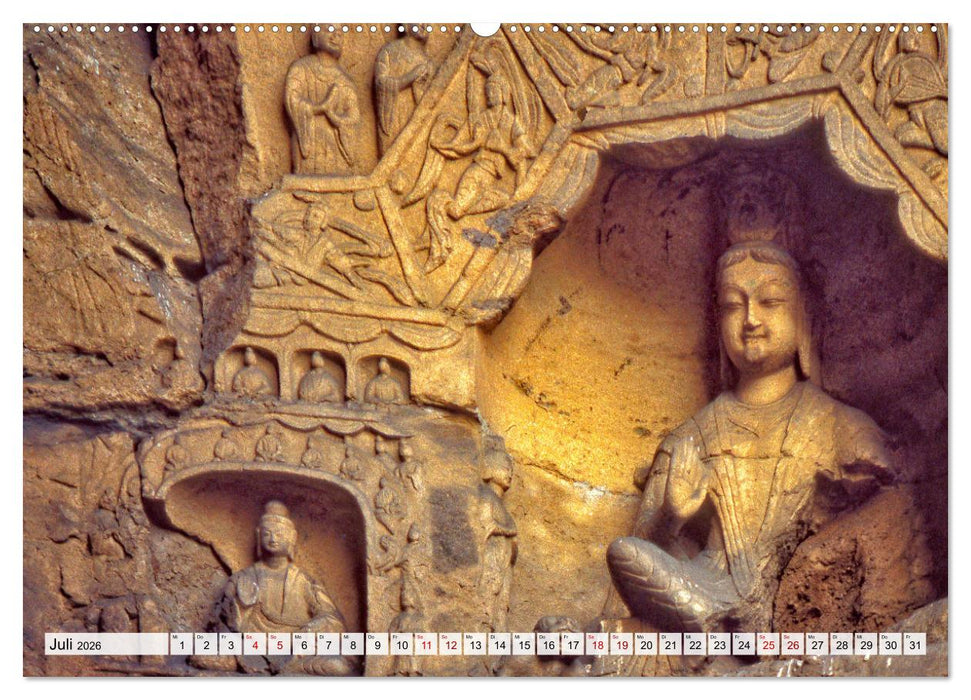 Die Grotten und hängenden Klöster von Yungang (CALVENDO Premium Wandkalender 2026)