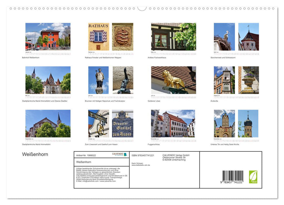 Weißenhorn (CALVENDO Premium Wandkalender 2026)