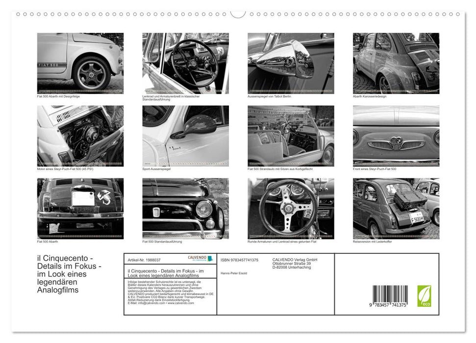il Cinquecento - Details im Fokus - im Look eines legendären Analogfilms (CALVENDO Premium Wandkalender 2026)