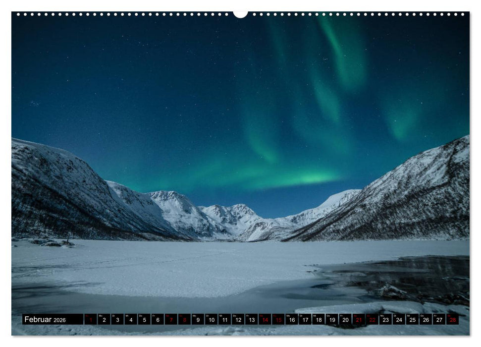 Aurora borealis - Magische Polarlichtnächte in Island und Norwegen (CALVENDO Premium Wandkalender 2026)