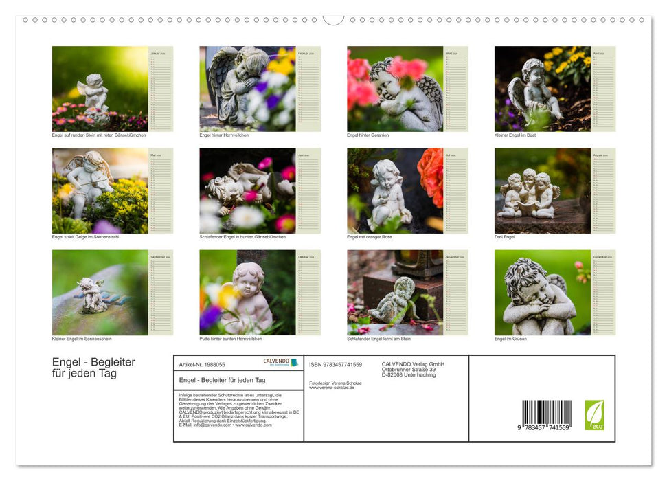 Engel - Begleiter für jeden Tag (CALVENDO Premium Wandkalender 2026)